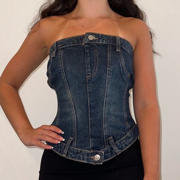 Zara TRF Denim Corset - Picture 4 of 4
